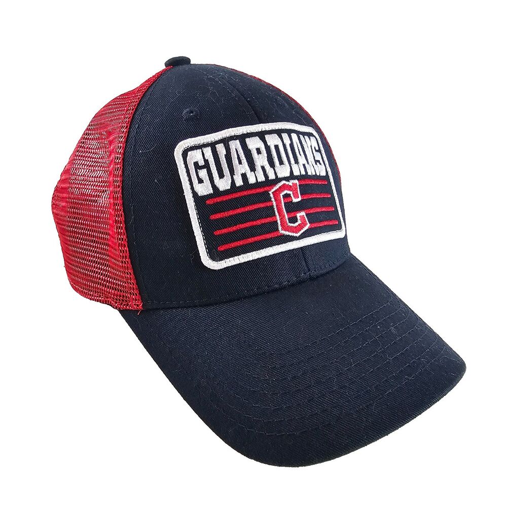 Cleveland Guardians Hat Kids Red Navy Fan Favorite Trucker Snapback MLB Baseball
